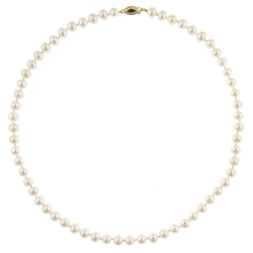 Classic Pearl Set - Earrings and Necklace 6.5-7mm - Thomas Laine Jewelry
