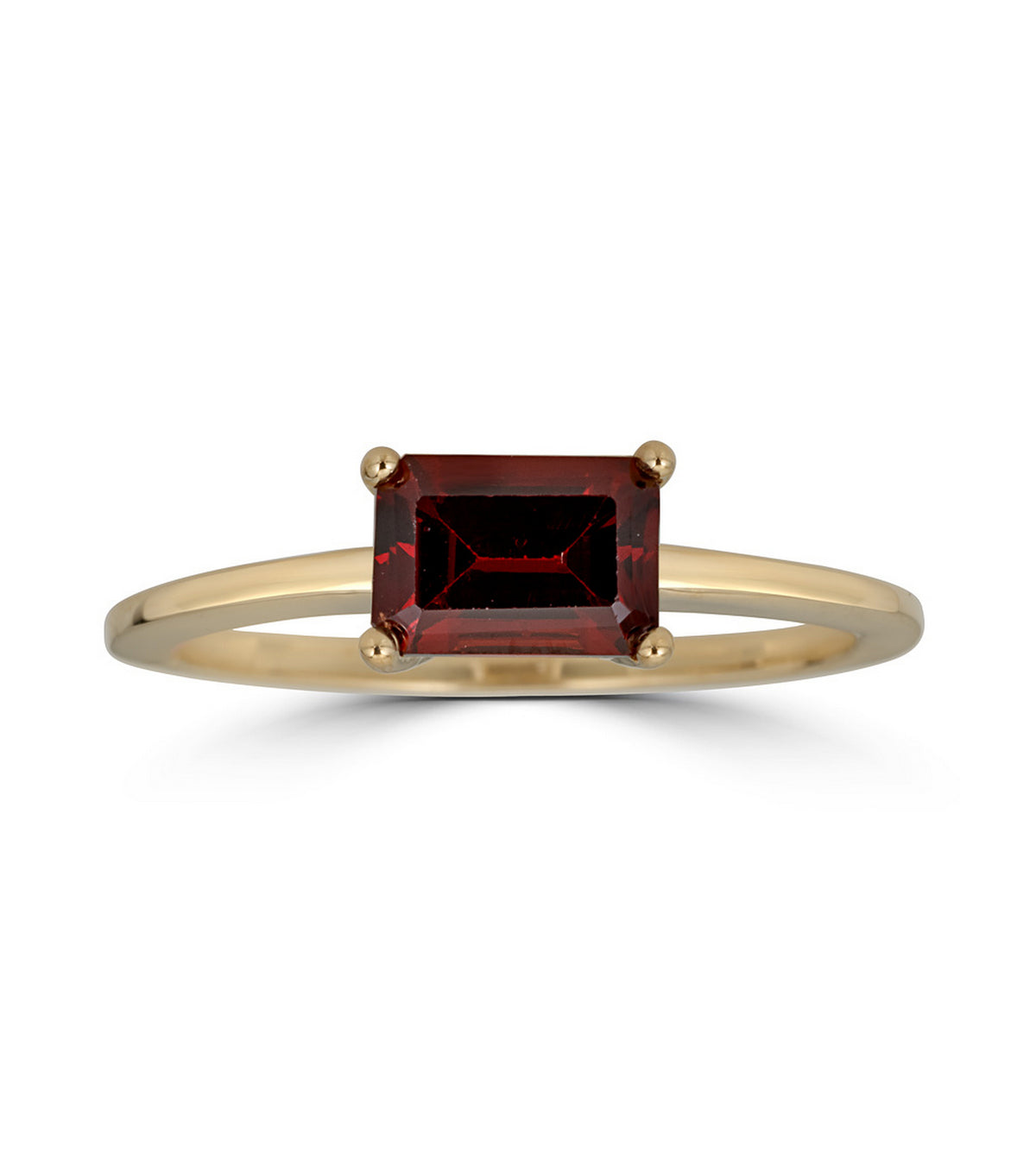 Emerald Cut Garnet Ring - Thomas Laine Jewelry