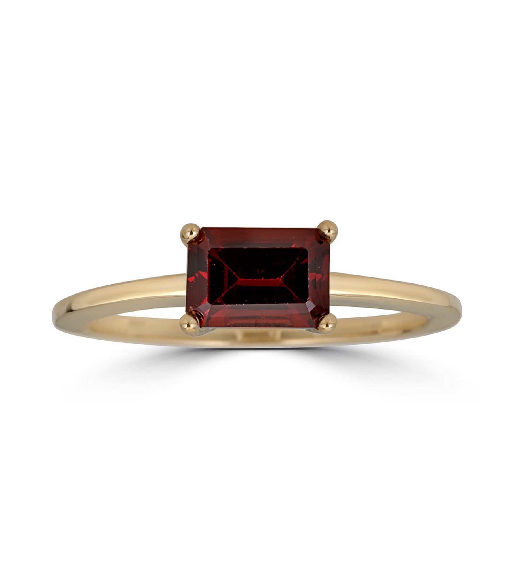 Emerald Cut Garnet Ring - Thomas Laine Jewelry