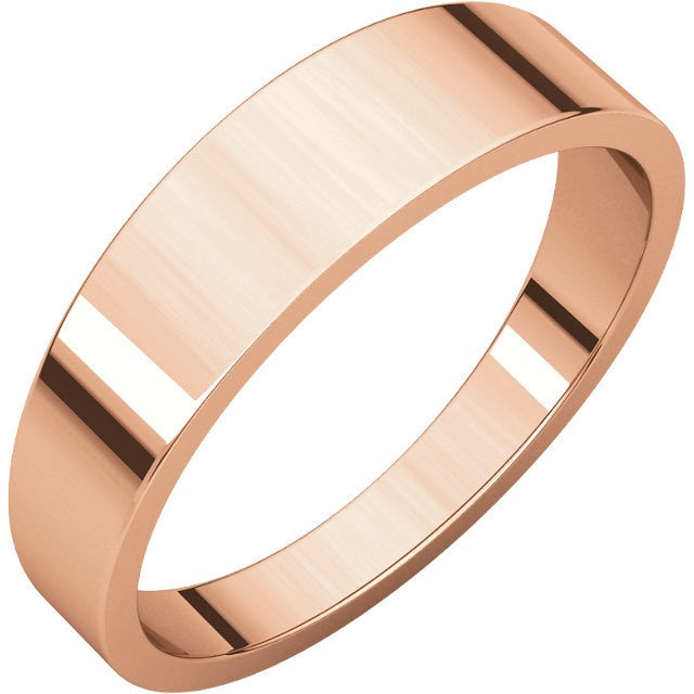 5mm Flat Tapered Wedding Band - Thomas Laine Jewelry