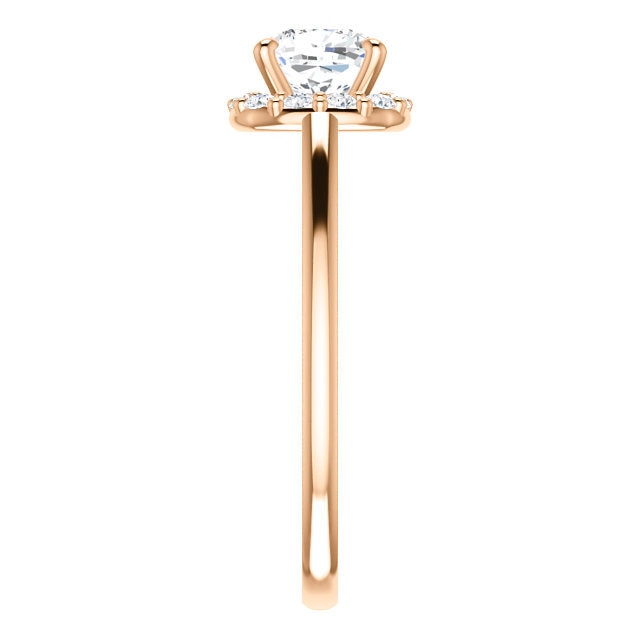 Brooks Cushion Cut Diamond Halo Engagement Ring 14K Rose Gold - Thomas Laine Jewelry