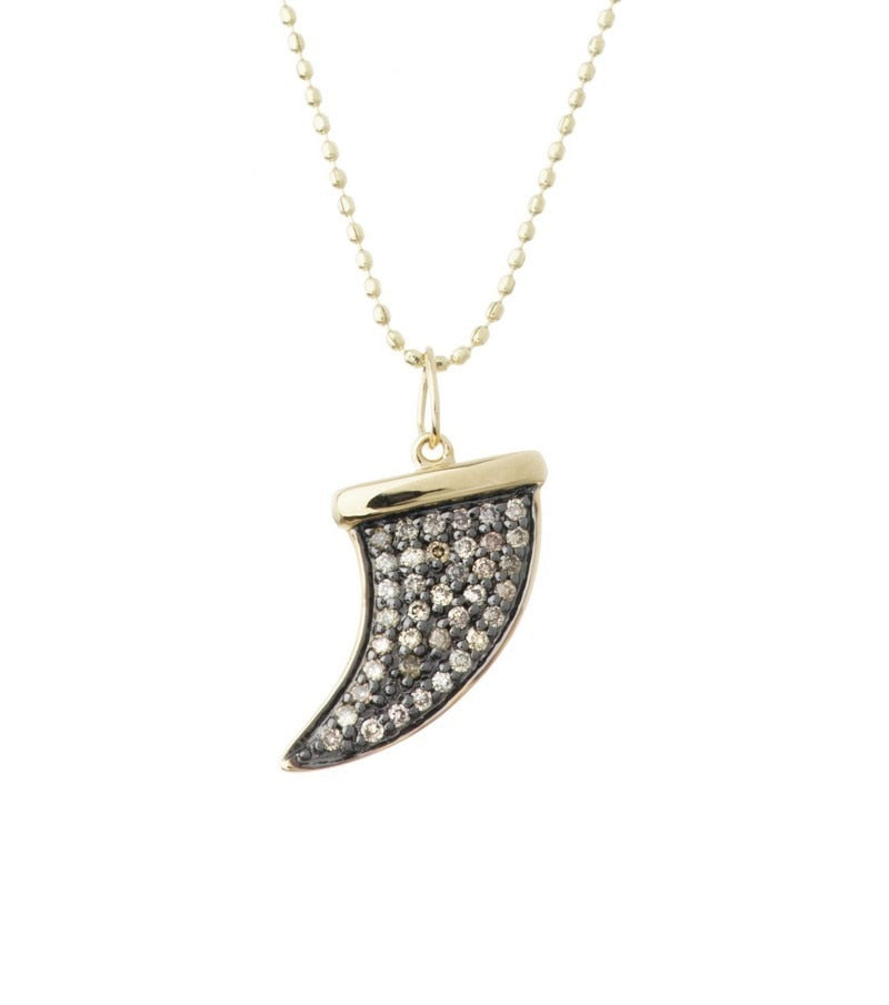 【Sydney Evan】シャンパンボトル 14Kゴールドペンダント Shop Sydney Evan 14k Gold & Diamond Long Carved Stone Charm