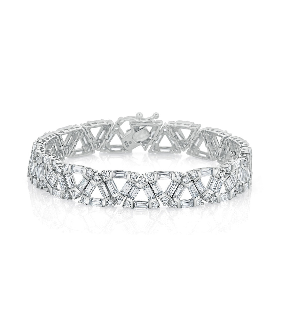 Ava Baguette Statement Bracelet - Thomas Laine Jewelry