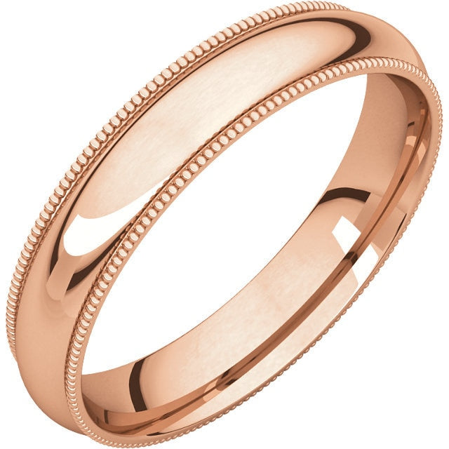 4mm Milgrain Comfort Fit Wedding Band - Thomas Laine Jewelry