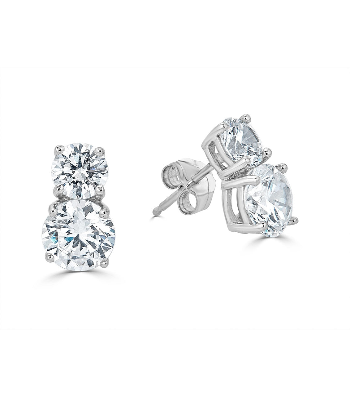 Karolyne Double Round Stud Earrings - Thomas Laine Jewelry