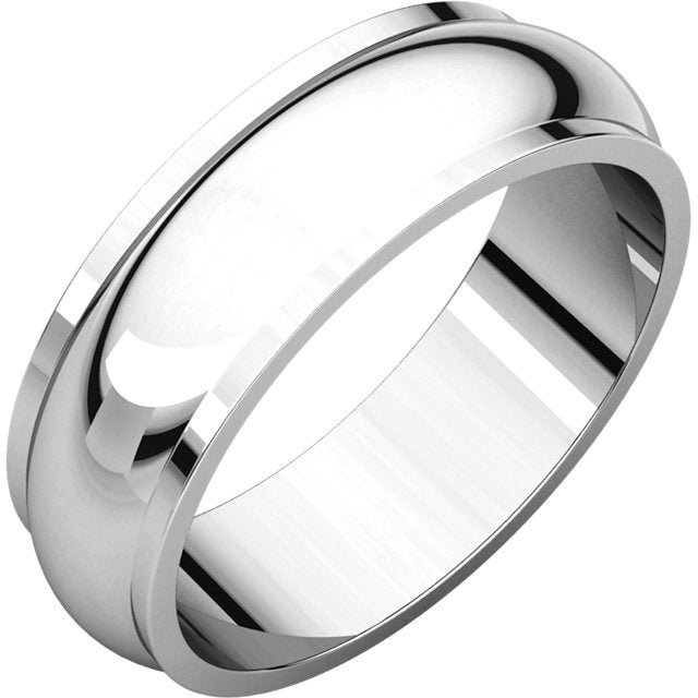 6mm Half Round Edge Wedding Band - Thomas Laine Jewelry