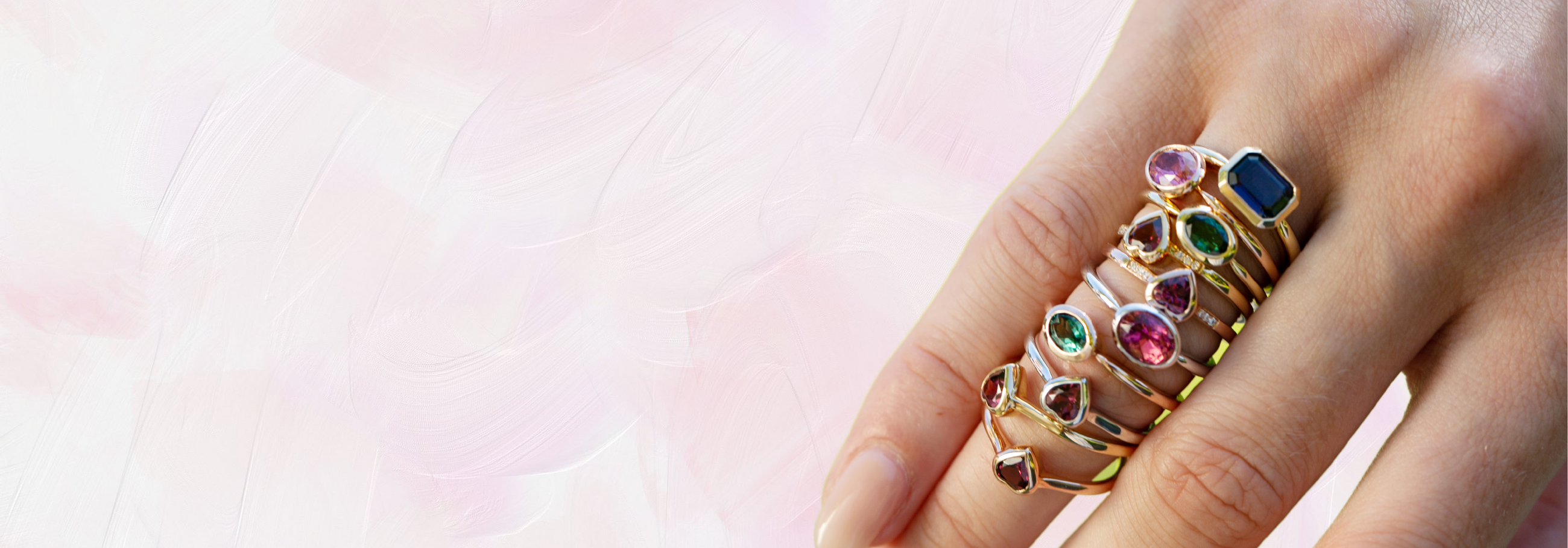 Add a pop of color to your style with our curated collection of colored gemstone stacking rings. Perfectly crafted to mix, match, and stack, these vibrant rings are the ideal gifts for creating a personalized and stylish look.