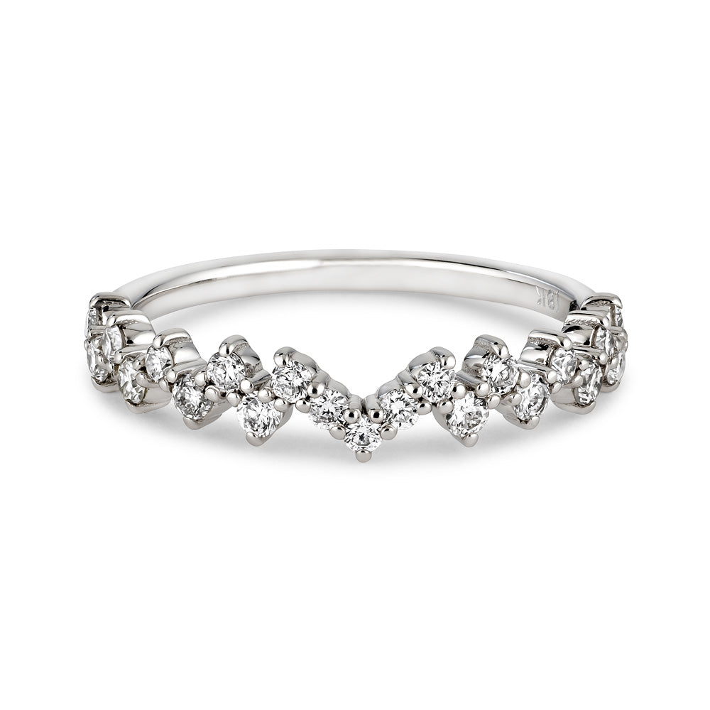 18k Gold Heartbeat Diamond Ring - Thomas Laine Jewelry