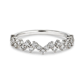18k White Gold Heartbeat Diamond Ring - Thomas Laine Jewelry