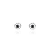 14k White Gold Black Diamond Earrings with White Diamond Jacket - Thomas Laine Jewelry