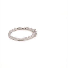 Side profile of 18k White Gold Double Baguette Ring