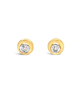 14K Yellow 1/3 CTW Natural Diamond Domed Stud Earrings
