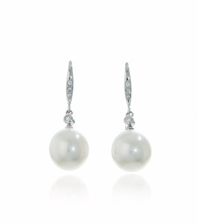 White South Sea Pearl and Diamond Set - Thomas Laine Jewelry