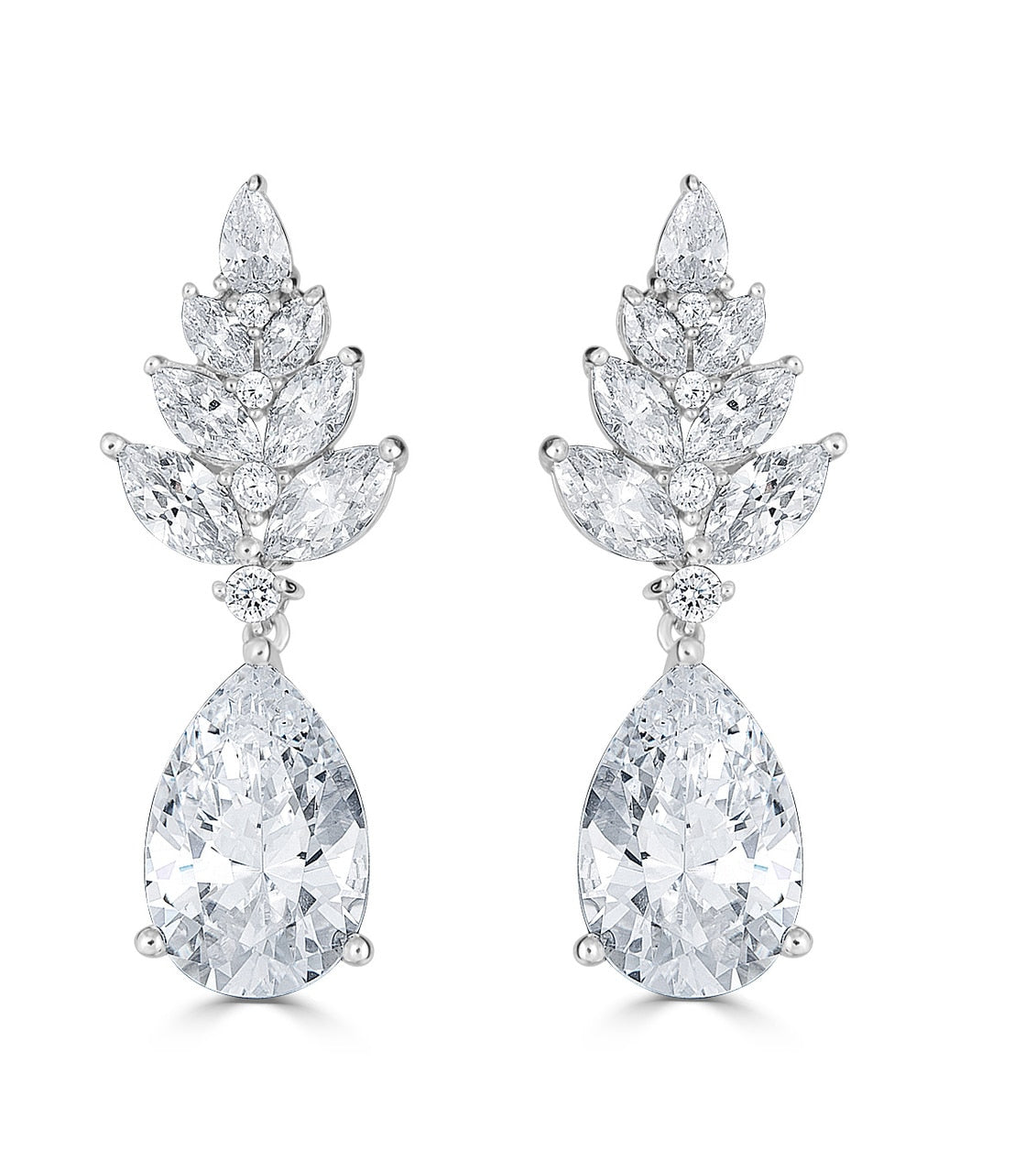 Rita Marquise Leaf Drop Earrings - Thomas Laine Jewelry