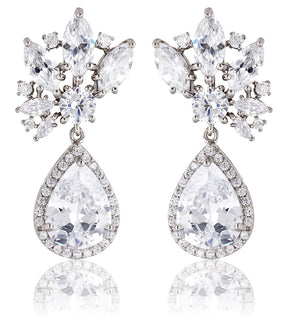 Marquise Burst Teardrop Earrings - Thomas Laine Jewelry