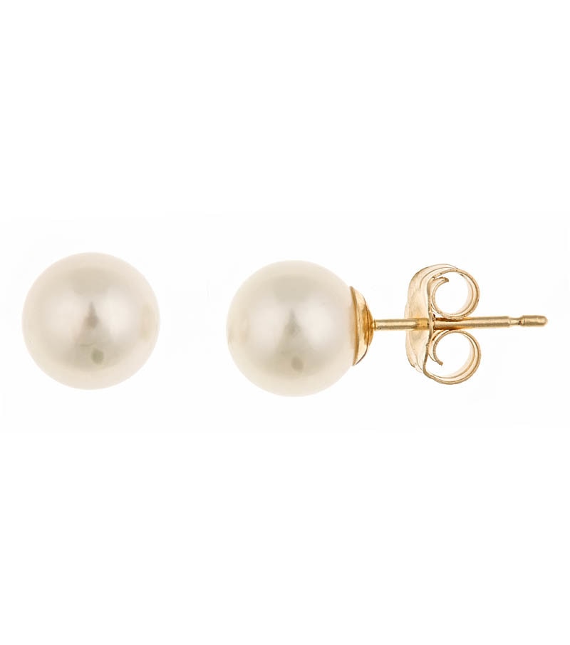 Classic Pearl Set - Earrings and Necklace 6.5-7mm - Thomas Laine Jewelry