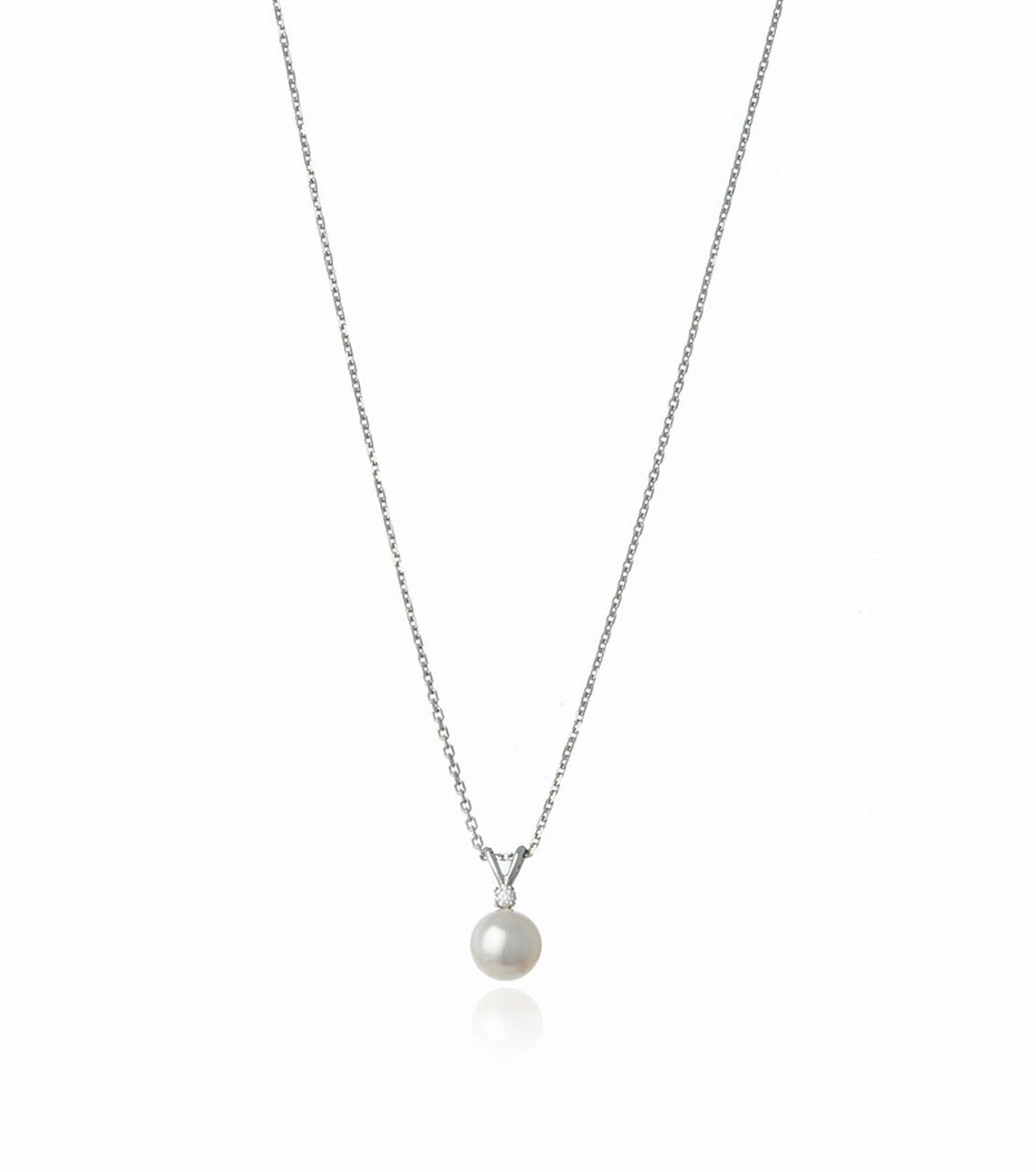 Akoya Pearl and Diamond Necklace - Thomas Laine Jewelry