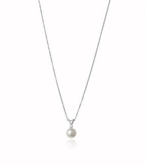 Akoya Pearl and Diamond Necklace - Thomas Laine Jewelry