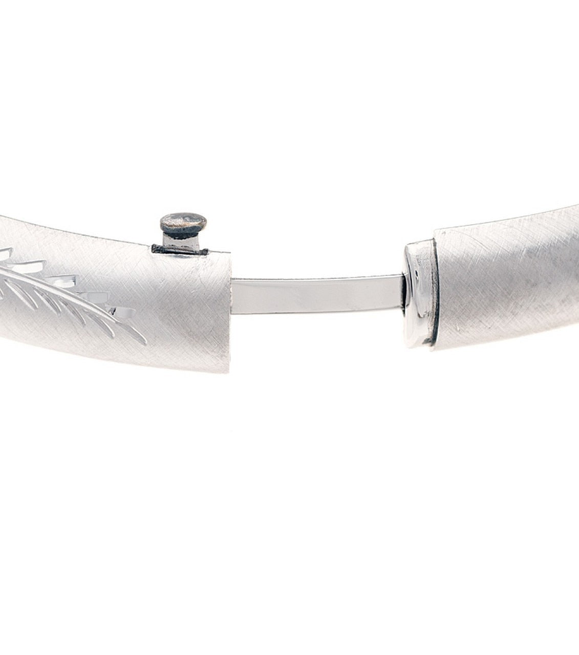 Sterling Silver Floral Bangle - Thomas Laine Jewelry