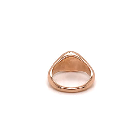 Alternate View 14K Rose Gold Morganite and Diamond Pinky Signet Ring- Thomas Laine Jewelry