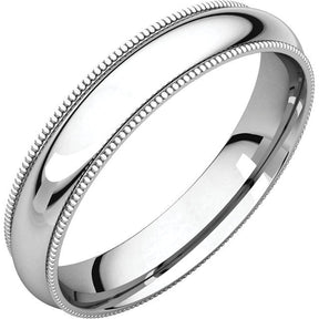 4mm Milgrain Comfort Fit Wedding Band - Thomas Laine Jewelry