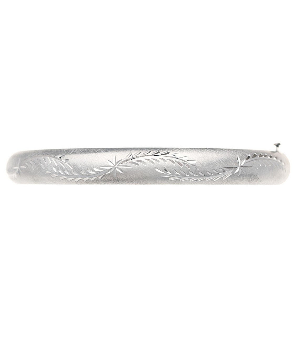 Sterling Silver Floral Bangle - Thomas Laine Jewelry