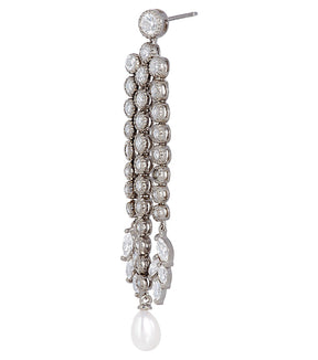 Grace Teardrop Pearl Chandelier Earrings - Thomas Laine Jewelry