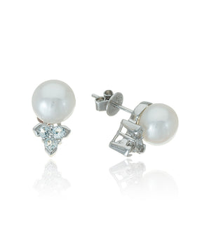 Trinity Pearl Pendant and Earrings Set - Thomas Laine Jewelry