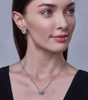 Karolyne Classic Round Cluster Earrings - Thomas Laine Jewelry